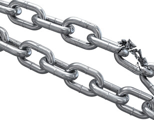 Obraz premium A broken metal chain