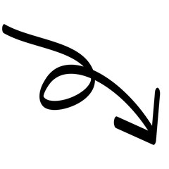 Arrow Line Down Pointer