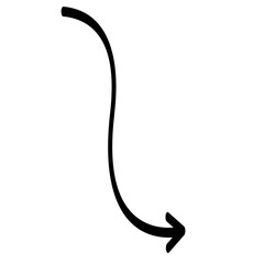 Arrow Line Down Pointer