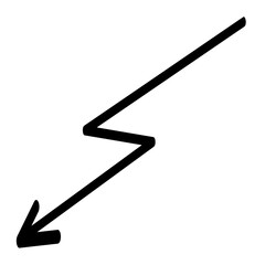 Arrow Line Down Pointer