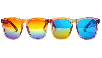 Colorful gradient sunglasses,  three pairs