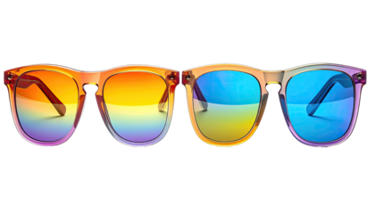 Colorful gradient sunglasses,  three pairs