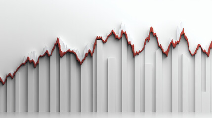 Stock market trends graph