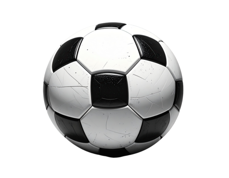 Soccer ball, cracked texture