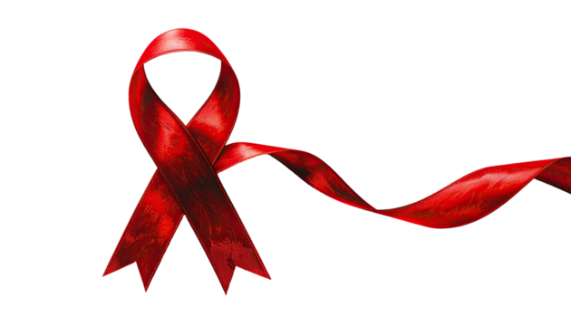 Red ribbon awareness symbol