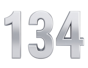 Metallic silver numbers 134