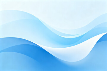 Abstract blue wavy background with smooth flowing lines and gradient shading