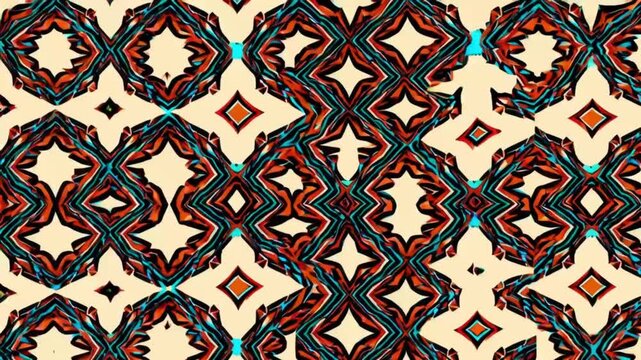 Ethnic Seamless Pattern Background with Abstract Tribal Geometric Design