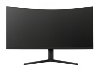Curved gaming monitor with blank screen display