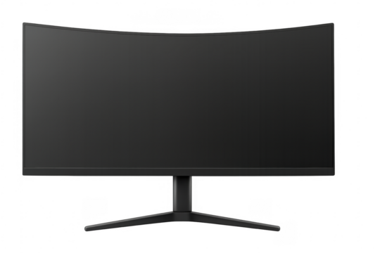 Curved gaming monitor with blank screen display