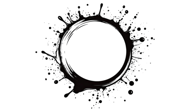 Abstract circular splash design