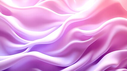 Obraz premium Soft, flowing fabric in shades of pink and purple, creating a gentle, serene aesthetic with smooth textures and waves.