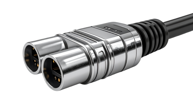 Close-up of a metallic connector