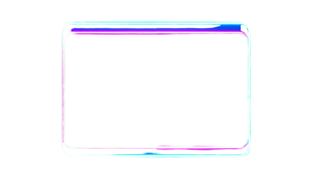 Distorted rectangle, glowing neon outline, digital art - Powered by Adobe
