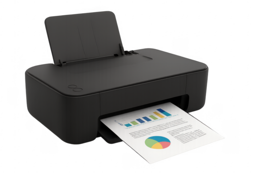 Printer printing business document data charts report