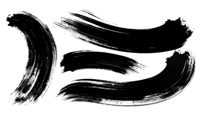 Abstract brushstrokes in black and gray