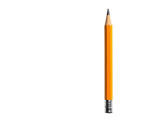 Simple orange pencil on black background
