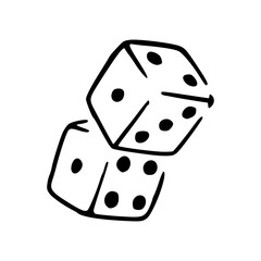 casino dice game illustration