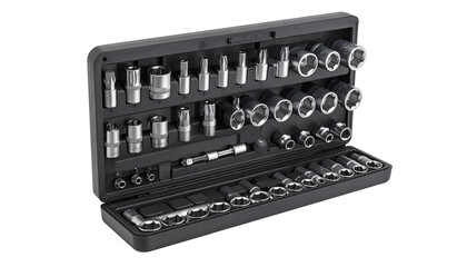 Tool kit box with various sockets