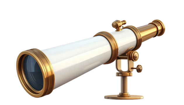 Antique Telescope Illustration
