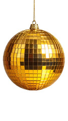 Gold disco ball ornament (1)