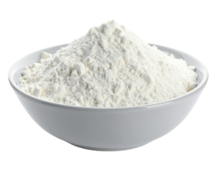 Baking Powder isolated on a white background in a bowl