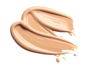 Fototapeta premium Swirl of Liquid Foundation - darker shade isolated on a white background