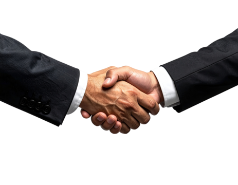 Two business people shaking hands