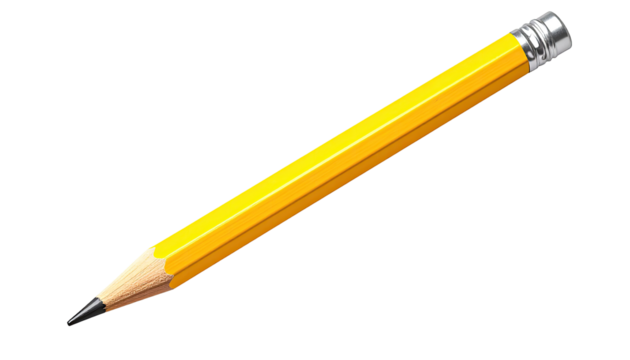 Simple yellow pencil