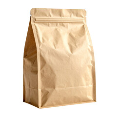 Beige paper food bag with zipper