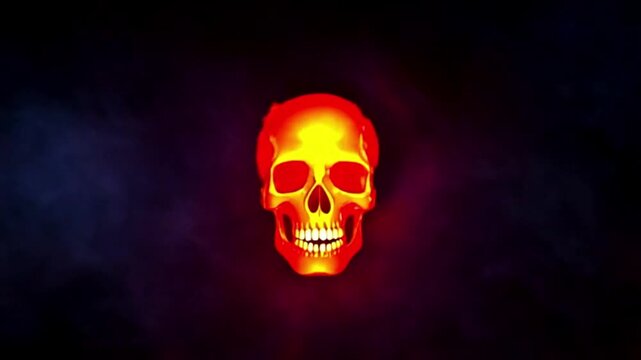 skull in fire