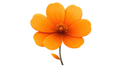 Vibrant orange flower graphic