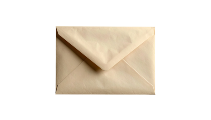 Closed light beige envelope, creased