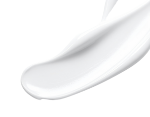Creamy white substance flowing in a smooth, elegant curve