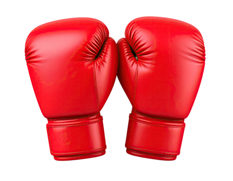 Pair of red boxing gloves (2)