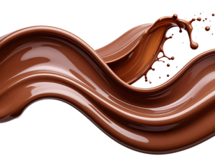 Chocolate liquid splash, smooth curves