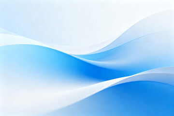 Abstract blue wave pattern with smooth flowing curves and soft gradients