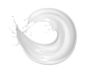 Circular milk splash