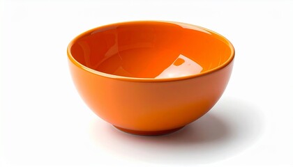 Bright orange bowl with smooth, glossy finish—set against clean white backdrop—evokes crafted simplicity, symbolic containment, and the rhythm of utility, warmth, and modern minimalism.