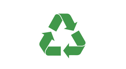 Obraz premium Green Recycling Symbol with Three Arrows in Circular Motion