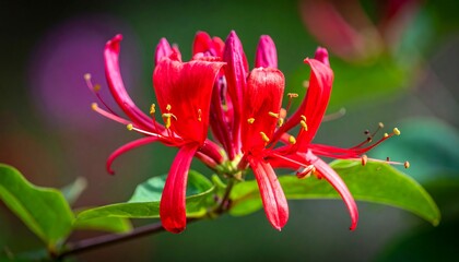 Vibrant red flower close-up