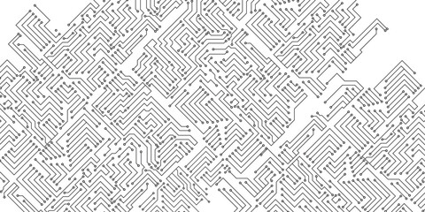 Circuit Board Hi Technology Grayscale Color Tone Pattern Vector Background