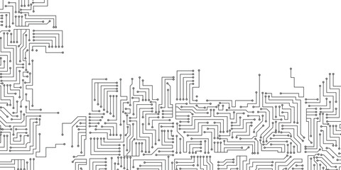 Circuit Board Hi Technology Grayscale Color Tone Pattern Vector Background