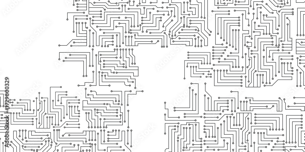 Wall mural high tech technology geometric and connection system background