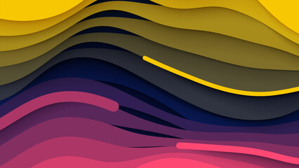 Colorful abstract wave background design with flowing lines and modern style