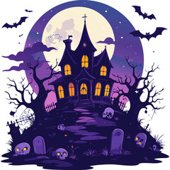 Spooky Halloween Background Vector Illustration