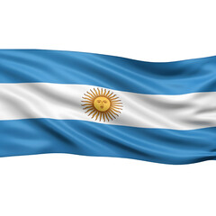 the Argentine flag is flying