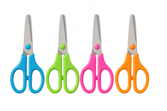Colorful scissors set for school supplies and crafts