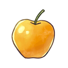 黄色いりんご背景無し素材