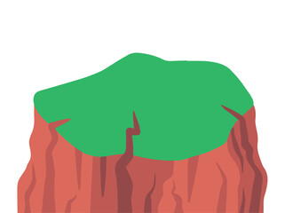 Steep Land Cliff Illustration
